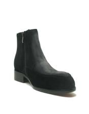  Mens Dress Ankle Boots Black/Gray Genuine