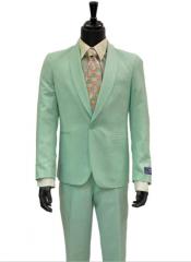 green-linen-suit