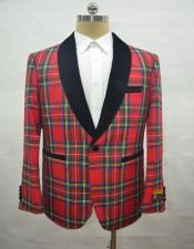  Style#-B6362 Mens Red Christmas Party Blazer