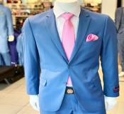  Mens Two Button  Jacket In Blue 