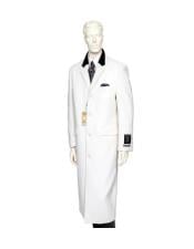  Chesterfield Wool & Cashmere Full Length Overcoat Winter White