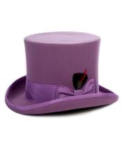  Wool Purple Top Hat ~ Tuxedo Hat