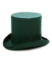  Premium Wool Hunter Green Top Hat ~ Tuxedo Hat
