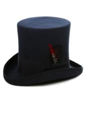  Wool Navy Top Hat ~ Tuxedo Hat