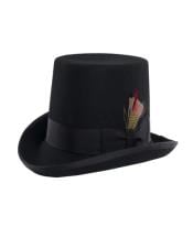  Designer Brand Black Short Pilgrim Top Hat ~ Tuxedo Hat