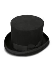  Ferrecci Mens Black Stout Top Hat ~ Tuxedo Hat