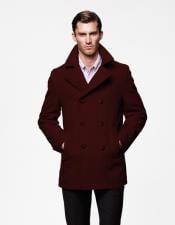  Mens Designer Mens Wool Mens Peacoat Sale Wool Fabric double breasted Style