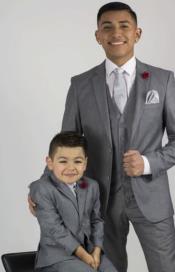  Graduation Suit For Boy / Guys Light Grey