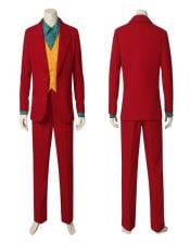  Mens Red Suit With Orange Vest Joker Custom