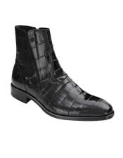  Mezlan Brand Mezlan Mens Dress Shoes Sale Black alligator Soft Italian Calf