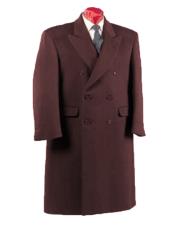  Nardoni Authentic Fully Lined Double Breasted Mens Dress Coat Wool Blend Long Overcoat