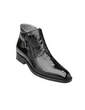  Mens Crocodile Boots - Ankle Boot Authentic Genuine Skin Italian Black Genuine