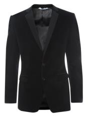  Style#-B6362 Black Velvet Fashion Designer velour Mens blazer