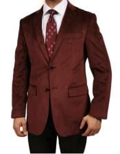  Mens blazer Jacket Burgundy ~ Maroon ~ Wine Color Luxurious Velvet Highlights 