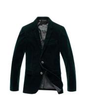  Alberto Nardoni Brand Mens Olive Green Velvet velour Mens blazer Jacket