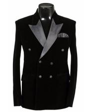  Black Jacket Tuxedo Sport Coat velour Mens blazer