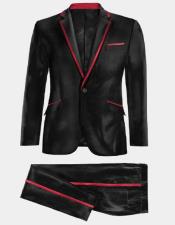  Mens  Notch Label Black and Red