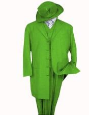 Apple Green Poly/Rayon Besom Pockets Zoot Suit