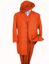  Edition Mens Orange Zoot Suit 1920s Long Fashion suit