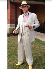 Suit White/Black Pinstripe Coming Sep/15/2020 Zoot Suit Pre Order Limited Collection