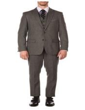  Mens Grey British Herringbone Fabric Peak Blinder Slim Fit Suit