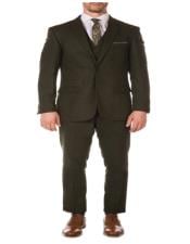  Tweed 3 Piece Suit - Tweed Wedding Suit Hunter Green Super Slim