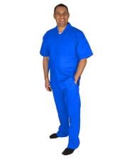  Linen Walking Suit Royal Blue
