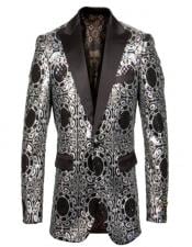  & Black Blazer Perfect Gray Tuxedo Dinner Jacket