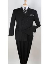  Apollo King Suit 3pc Vested Double Breasted Suit Semi Wide Leg Pants