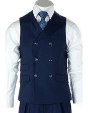 YKeen Mens Plus-Size Fashion Casual Double-Breasted Business Jacket Suit Vest
