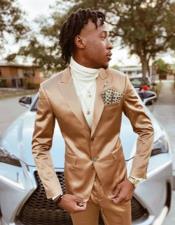  Mens Shiny Flashy Gold Suit Perfect for Prom or Wedding