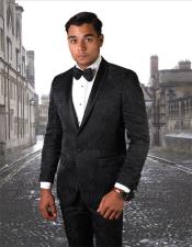  Two Button Ultra Slim Fit Prom Suit / Wedding Suit In Black