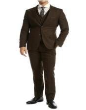 Tweed 3 Piece Suit - Tweed Wedding Suit 2 Button Imported British