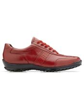  Orfeo Caiman & Calf Dress Sneaker Red