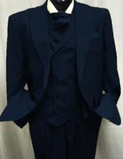  Dark Navy Old Fashioned School Style Suit 
