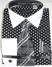  Mens Fashion Dress Shirts and Ties Black White Colorful Mens Dress Shirt