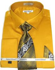  Mens Fashion Dress Shirts and Ties Honey Gold Colorful Mens Dress Shirt