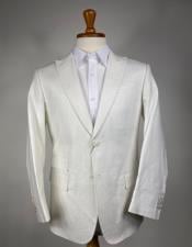  Style#-B6362 Mens White Color Linen Blazer - Sport Coat