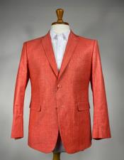  Style#-B6362 Mens Burnt Orange Two Flap Front Pockets 2 Buttons Blazer