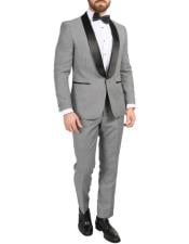  Tweed 3 Piece Suit - Tweed Wedding Suit Mens Gray Suits Houndstooth