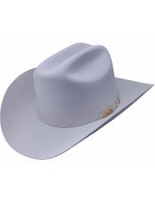  Serratelli 100X EL Comanddant Platinum White 4 Brim Western Cowboy Hat all