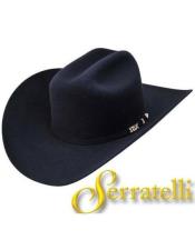  Serratelli 10X Cali Style Black 3 1/2 Brim Western Cowboy Hat all sizes