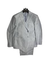  Mens Linen Fabric Summer Business Suits With Shorts Pants Set - Mens