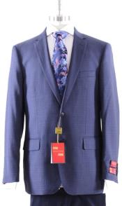  Blue Plaid Suit- High End Suits - High Quality Suits