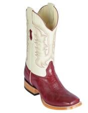  Boots Smooth Ostrich Square Toe Cowboy