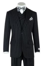  Classic Fit - Pleated Pants - Double Breasted Suits Vest - Peak