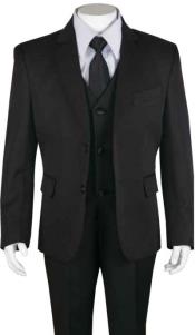  Boys Husky Suit Church Suit Black