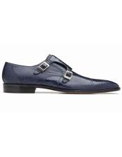  Navy Shoes-Mens Buckle Dress