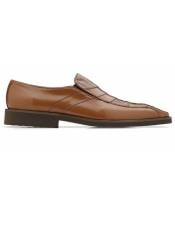  Mens Belvedere Brandy Ostrich and Soft Calf Shoes