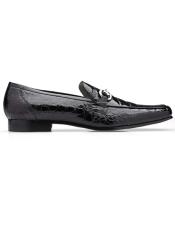  Mens Belvedere Black Genuine Alligator Shoes